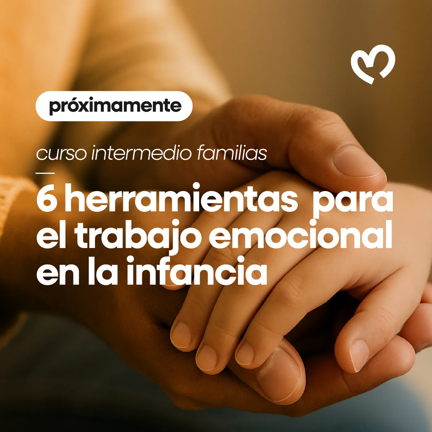 Cartel del curso 6 herramientas para el trabajo emocional en la infancia