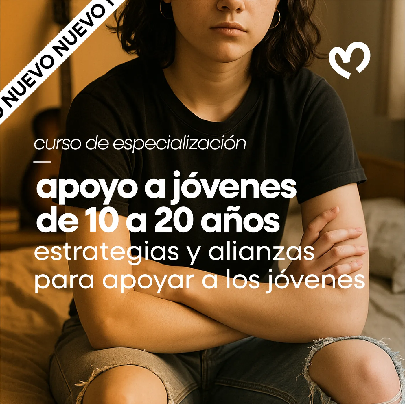 Cartel del curso Apoyo a jóvenes de 10 a 20 años