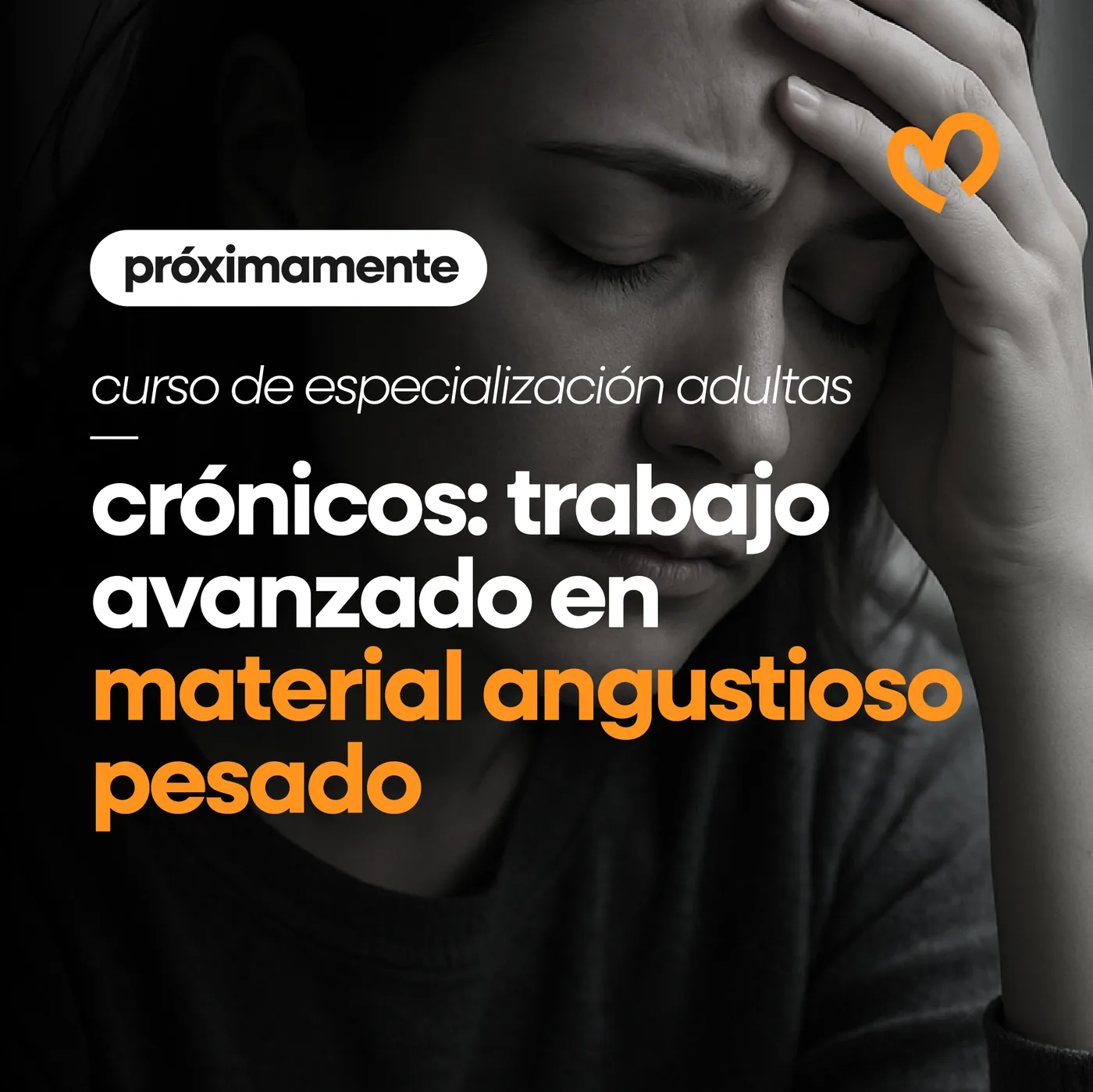 Cartel del curso Crónicos: trabajo avanzado con material pesado